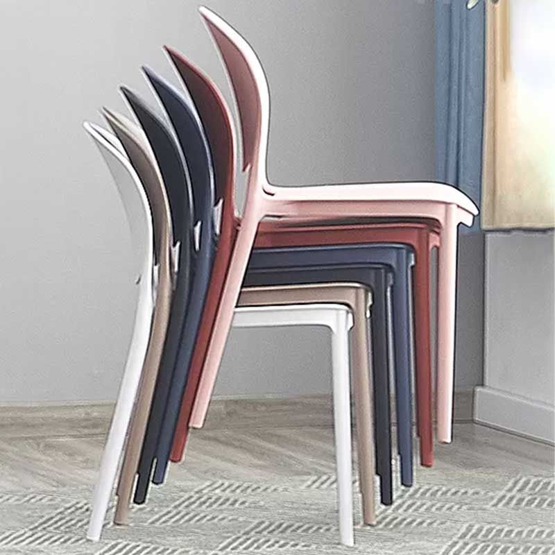 Plastic Indoor Chair 32''H Open Back Dining Side Chair for Restaurant Bedroom