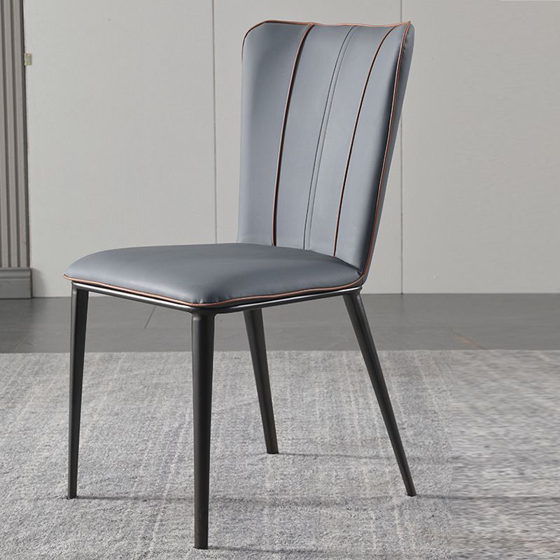 Contemporary Side Chair Solid Back Dining Room Chair for Dining Room