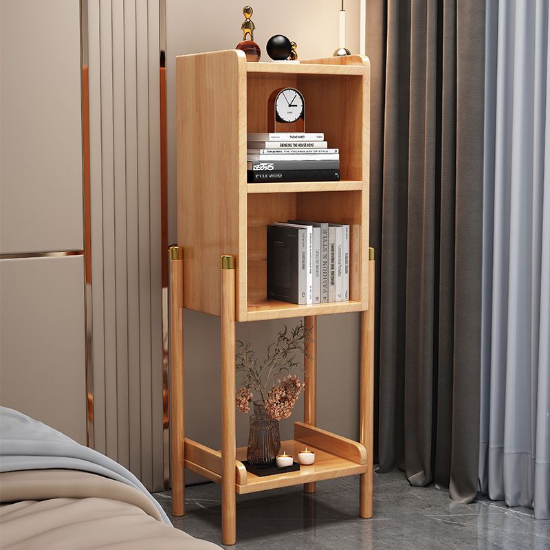 Standard Contemporary Bookcase Wooden Closed Back Bookshelf with Shelves