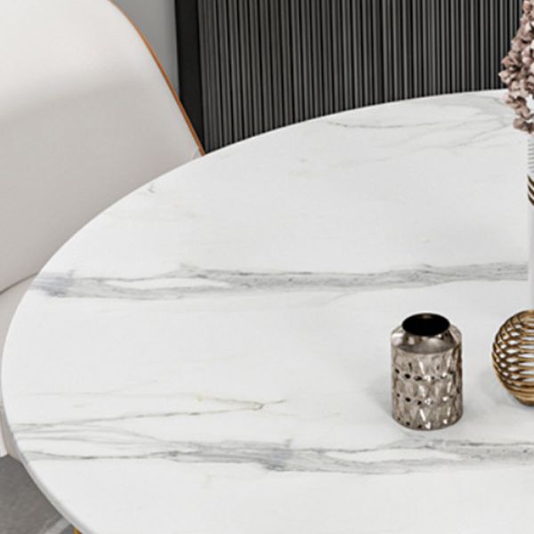 Modern 1/2/5/7 Pieces Dining Set Round Stone Dining Table for Dining Room Kitchen
