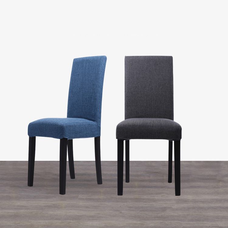 Chaises de salle à manger sans accoudoirs rembourrées, chaise latérale à dossier solide avec pieds en bois