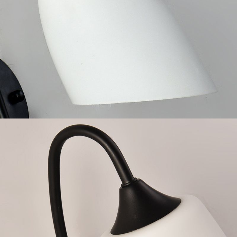 Contemporary Golden/Black Vanity Light Glass 1 Light Wall Light Sconces