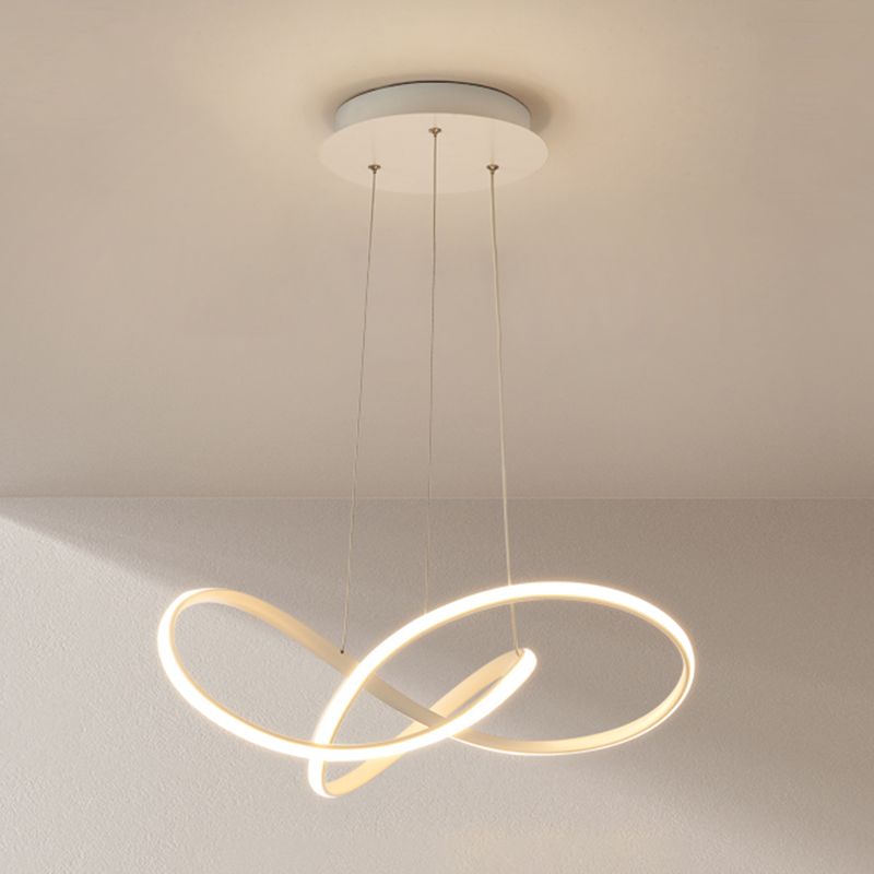 1-Light Metal Linear Chandelier Modern Hanging Pendant Light Fixture