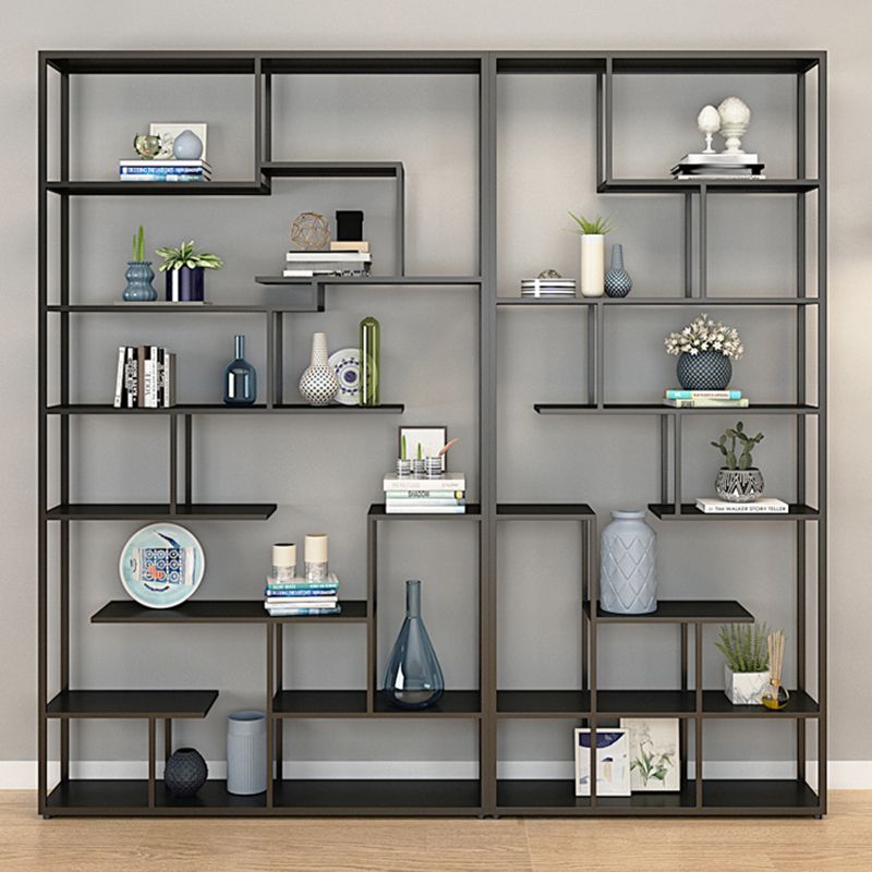 Modern Open Back Standard Bookshelf Metal Bookcase for Home Office