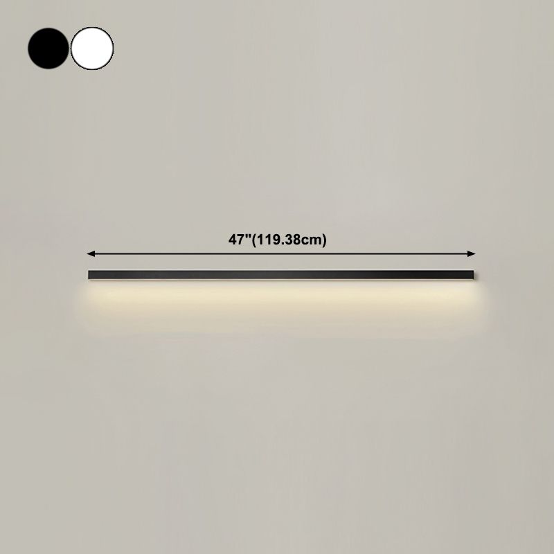 Accoglienza a parete in metallo a forma lineare moderna lampada montata a parete a 1 luci