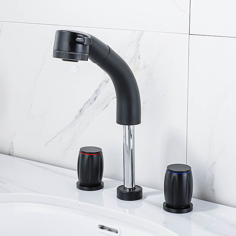 Widespread Bathroom Sink Faucet Double Handle Faucet with 3 Holes