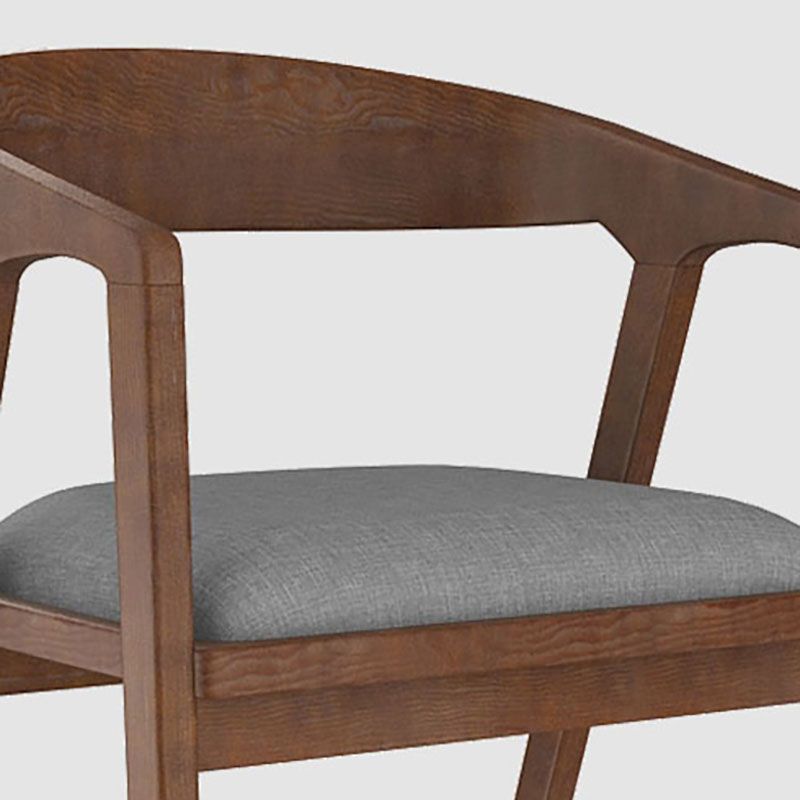 Silla de comedor de estilo tradicional, silla de comedor con brazo de cocina y patas de madera