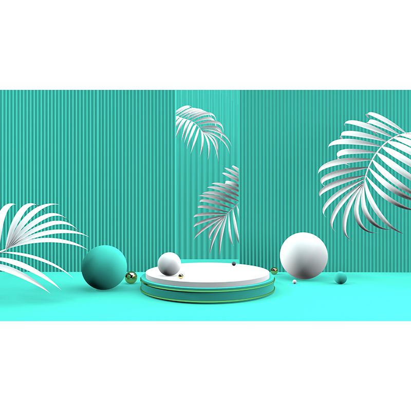 Tropical Plants Wall Mural Tropical Style Mildew Resistant for Wall Decor