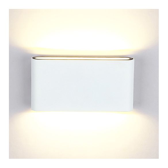 Schwarz/weiß rechteckige Wandscheibe Licht moderne stilvolle warme/weiße Licht LED Aluminium Wandleuchten für Flur, 4,5 "/7" W.