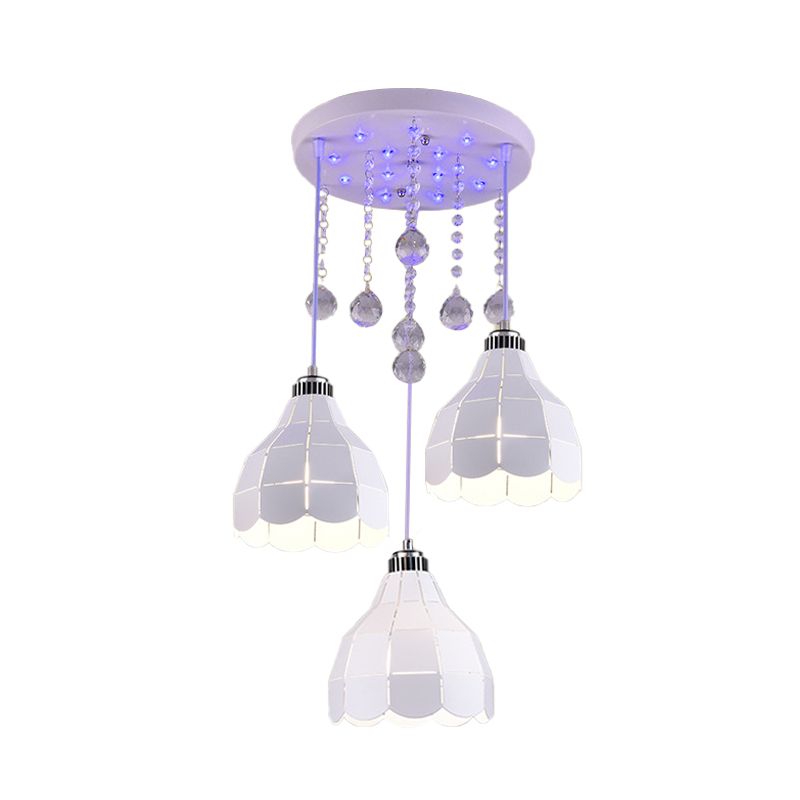 Dome in metallo Multiple Light Appeding Simple 3 Bulbs Lampa