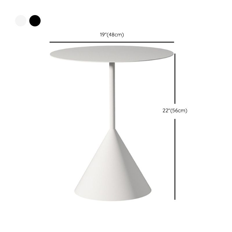 Pedestal Cocktail Table Set Mid-Century Metal Round Coffee Table