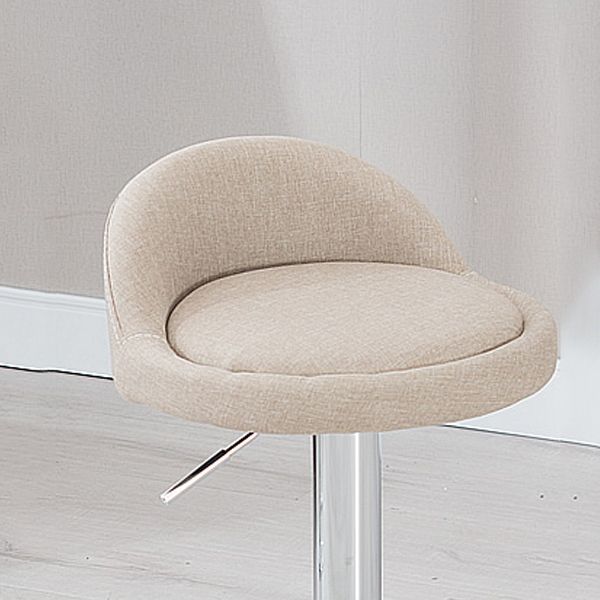 Scandinavian Metal Stool Round Seat Upholstered Counter Stool