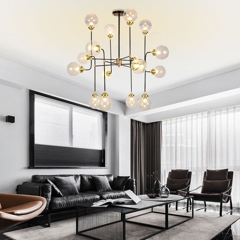 Lámpara de lámpara esférica de vidrio lámpara de lámpara simple para sala de estar para sala de estar