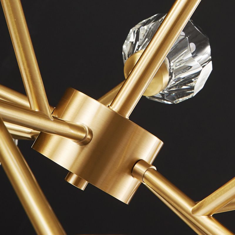 12-Light Metal Sputnik Chandelier,Black And Gold Available