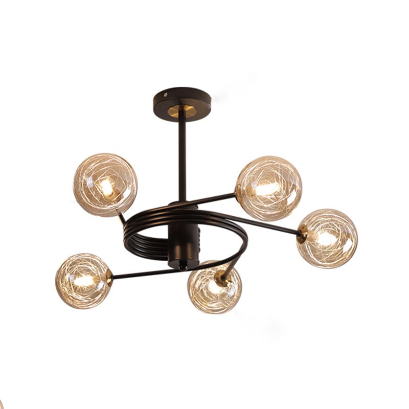 Modern Led Chandeliers Pendant Light Globes Hanging Ceiling Lights Clear Glass