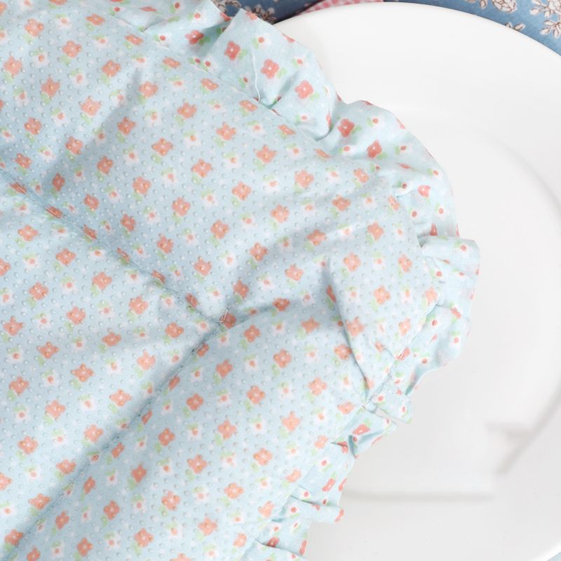 Nordic Plaid Printed Rug Multicolored Cotton Indoor Rug Anti-Slip Pet Friendly Easy Care Area Carpet for Room