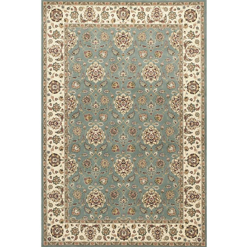 Einfarbiger Vintage-Teppich, Polyester-Teppich mit Blumendruck, rutschfeste Unterseite, Innenteppich für Wohnzimmer
