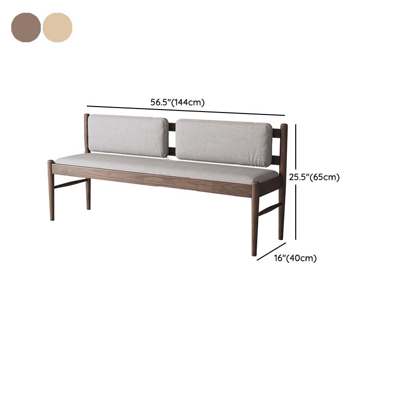 Rectangle Backrest Bench Modern Upholstered Seating Bench for Restaurant Bedroom