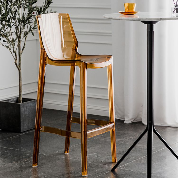 Living Room Acrylic Bar Stools Contemporary Low Back Counter Chair