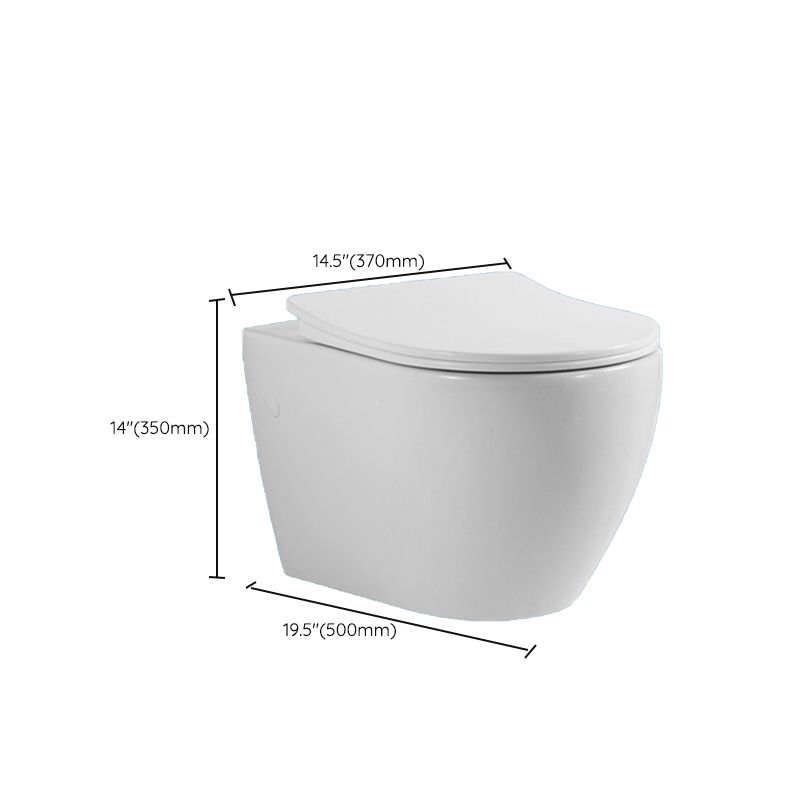 Modern Ceramic Flush Toilet Wall Mount White Urine Toilet for Washroom