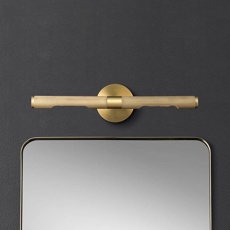 2 Lichter Eitelkeitsbeleuchtung Colonialismus Lineares Metallleuchten in Schwarz/Gold für Badezimmer linear