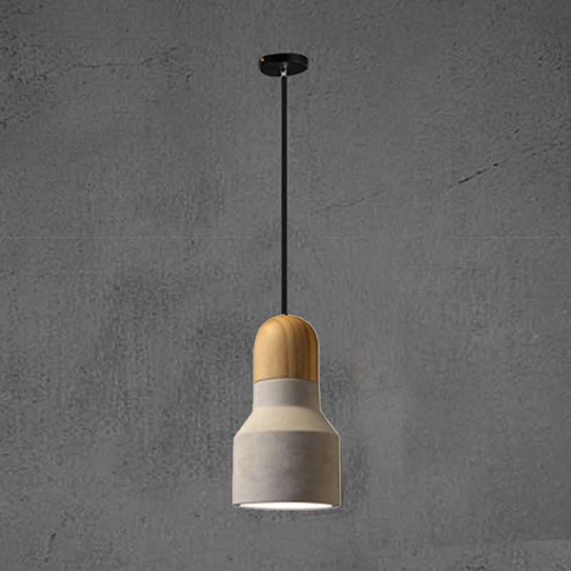 Grey Cement Pendant Light Modernist Suspension Pendant for Bedroom Foyer
