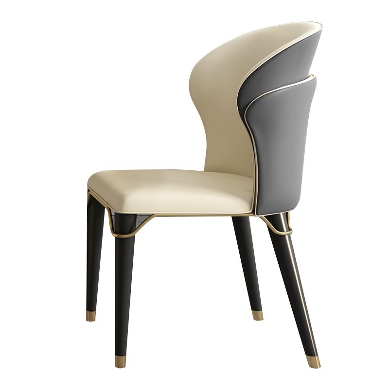Sillas sin brazos de comedor de madera Glam, sillón con respaldo para uso en restaurantes