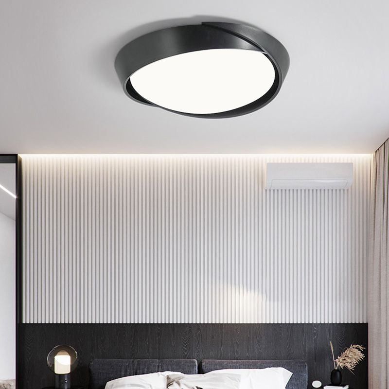 Modern Flush Mount Fixture Metal Flush Ceiling Light Fixtures with Acrylic Shade