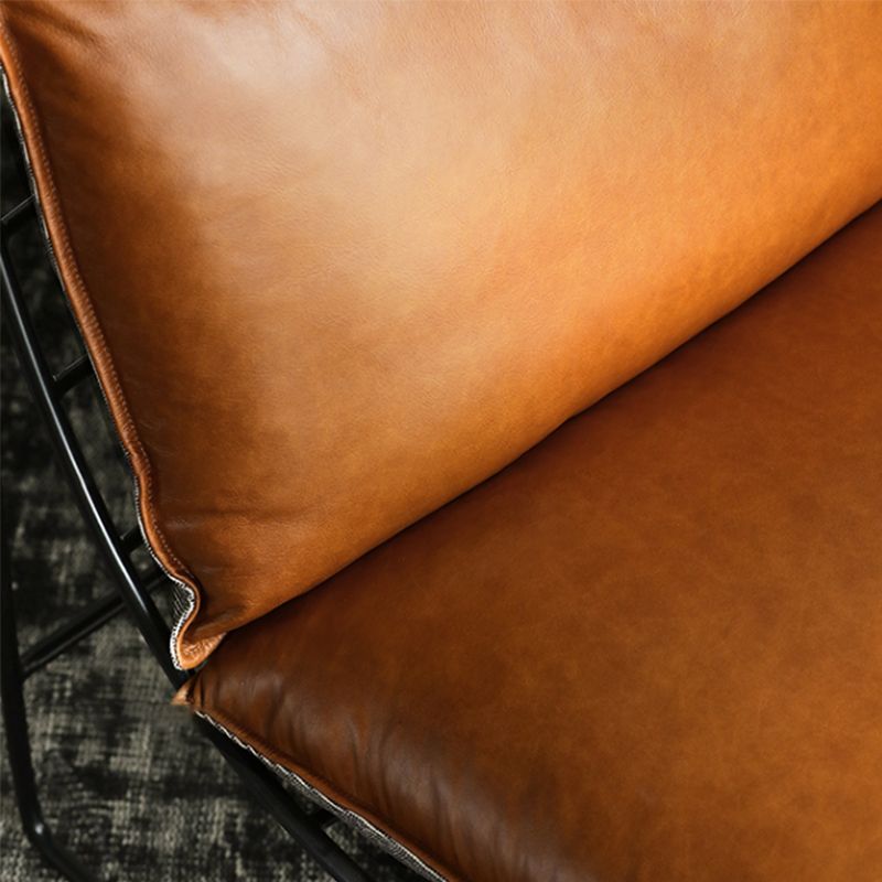 Contemporary Faux Leather Armless with Pillow Pillow Back Parsons Chair