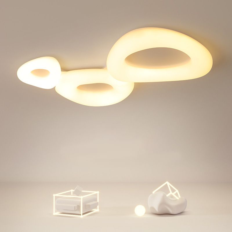 LED Flush Mount Lighting Modernism White Ceiling Light for Foyer Bedroom