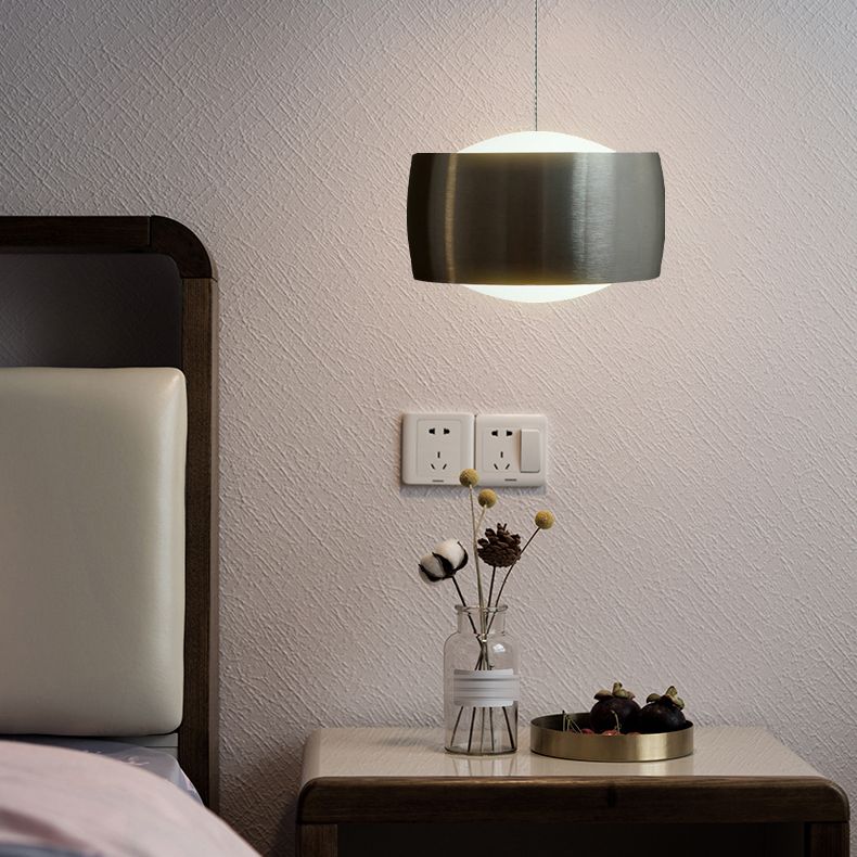 Lumière pendentif en argent Cercle Silver 1-Light Light Plafond suspendu pour chambre à coucher