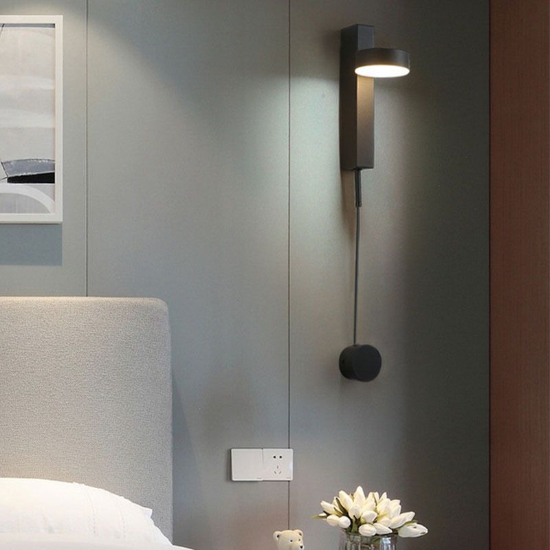 Metal Cylinder Wall Mounted Lamps Modern Style 1 Light Wall Lighting Fixtures