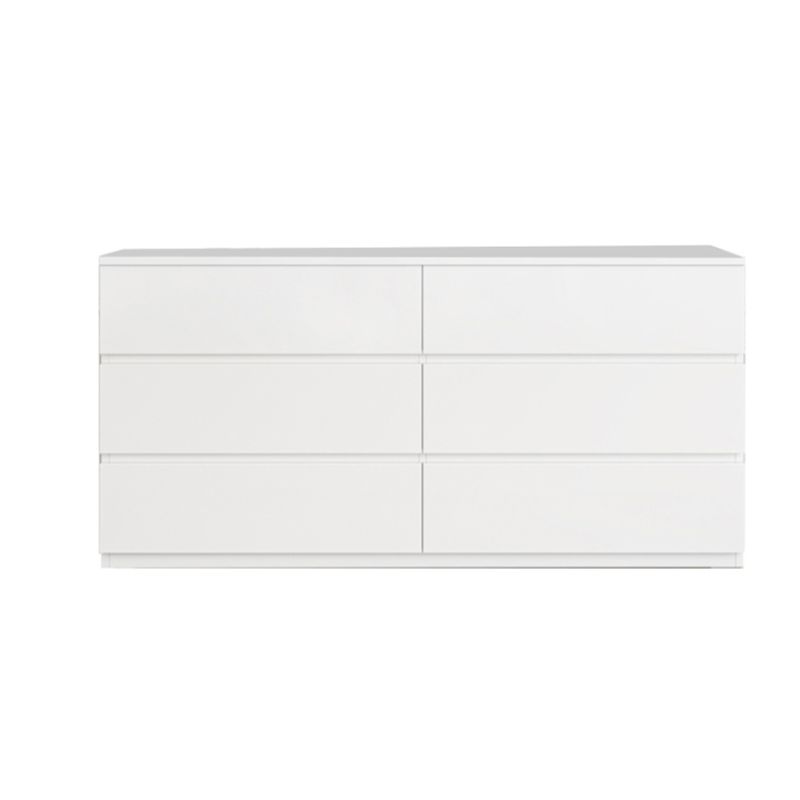 Contemporary Dresser Wooden Storage Chest Dresser with 6 Drawers