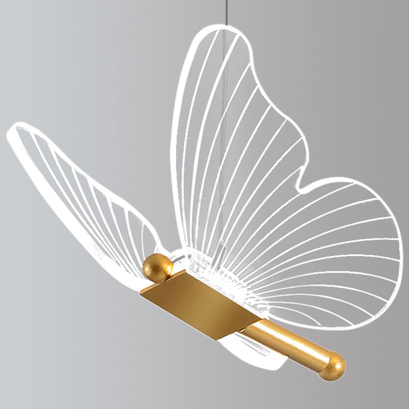 Nordic Style Butterfly Deckenhängung Lampe Metall LED Schlafzimmer Hanging Deckenleuchte