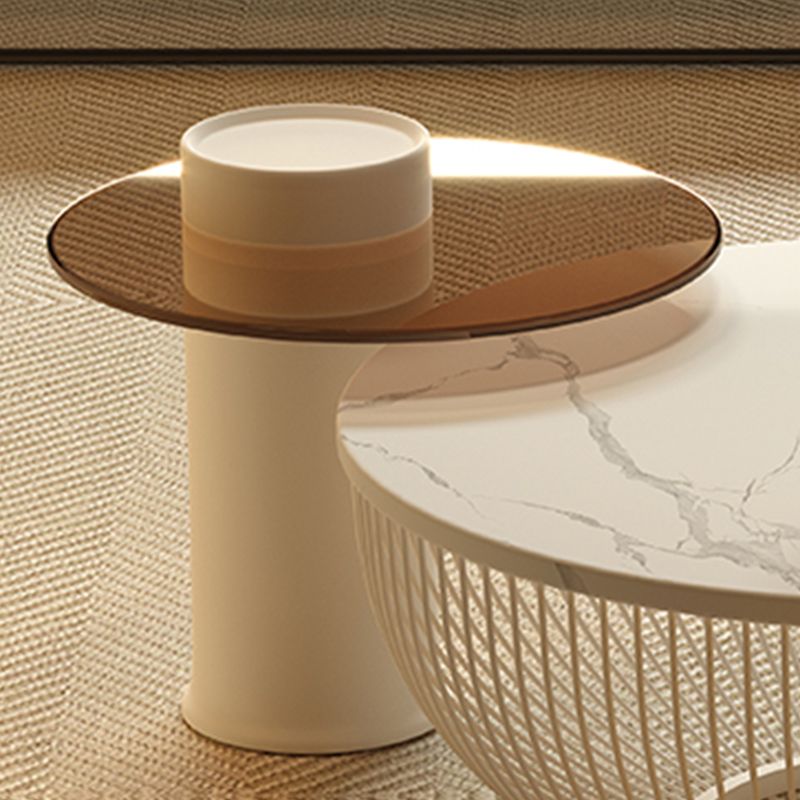 Simplicity Coffee Table White Coffee Cocktail Table with Storage
