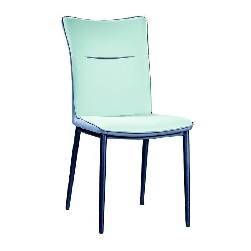 Home Scandinavian Side Chair Indoor Solid Back Metal Dining Room Chair
