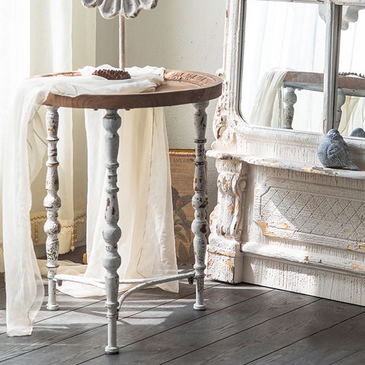 French Country Distressed Cocktail Table Wooden Coffee Cocktail Table for Home