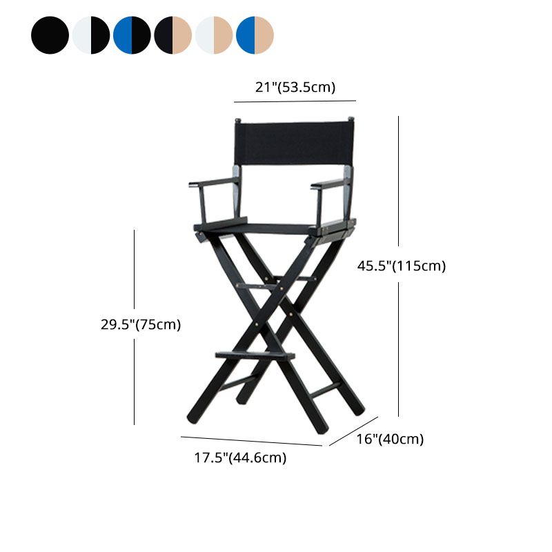 Industrial Wood 30-inch Barstools Cloth Seats Folding Counter Stool with 4 Legs