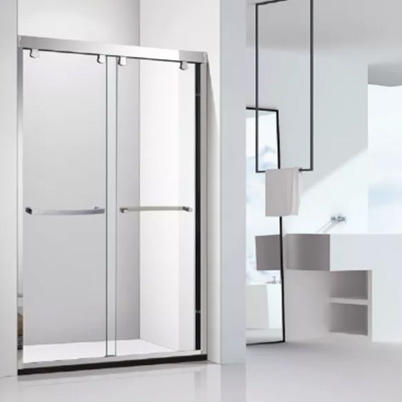 Semi Frameless Dual Move Shower Screen Clear Glass Shower Door