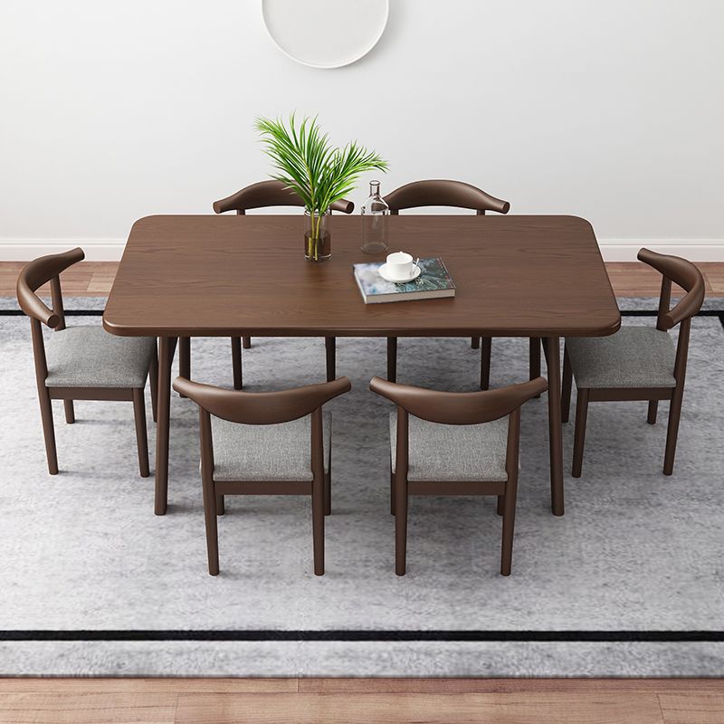 Modern Rectangle Wood Dining Table Wooden Legs for Dining Room