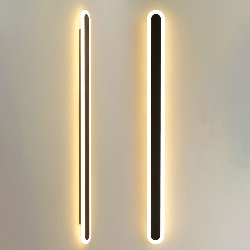 Linear Shade Acrylic LED Wall Sconce Minimalist Single Light Entry Wall Lamp for Hall Foyer