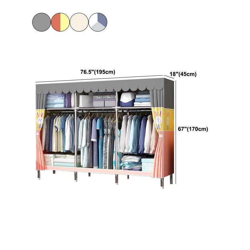 Contemporary Wardrobe Armoire Metal Wardrobe Closet for Bedroom