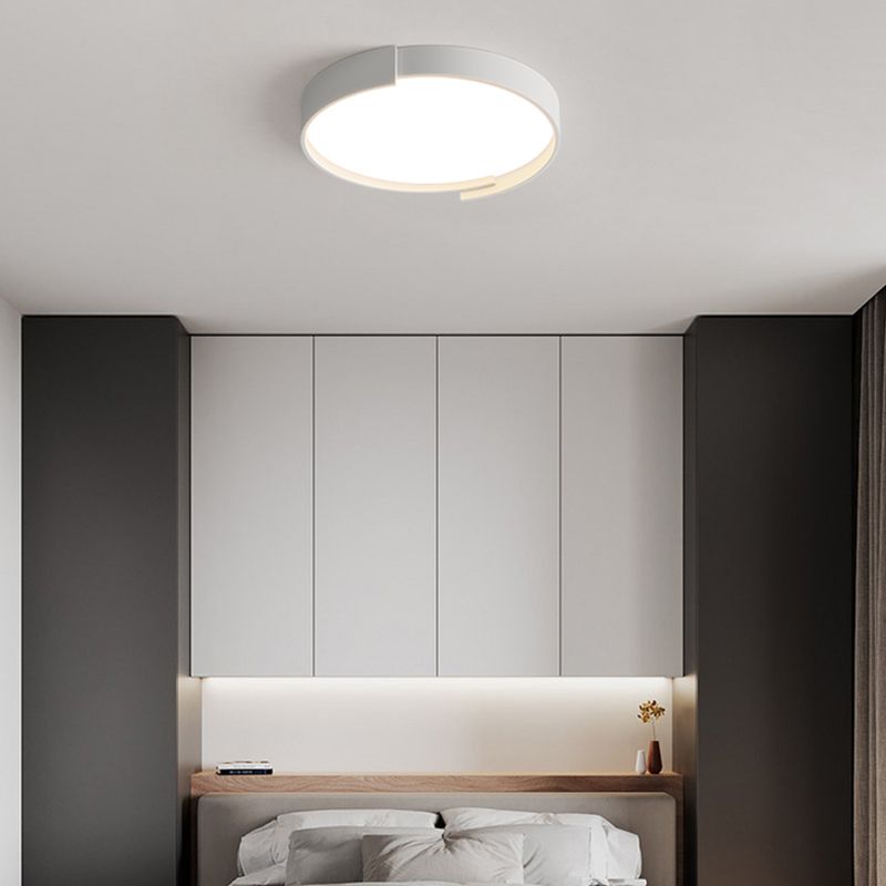 Plafonnier LED en fer laqué, montage circulaire en acrylique, Style créatif moderne, pour chambre à coucher
