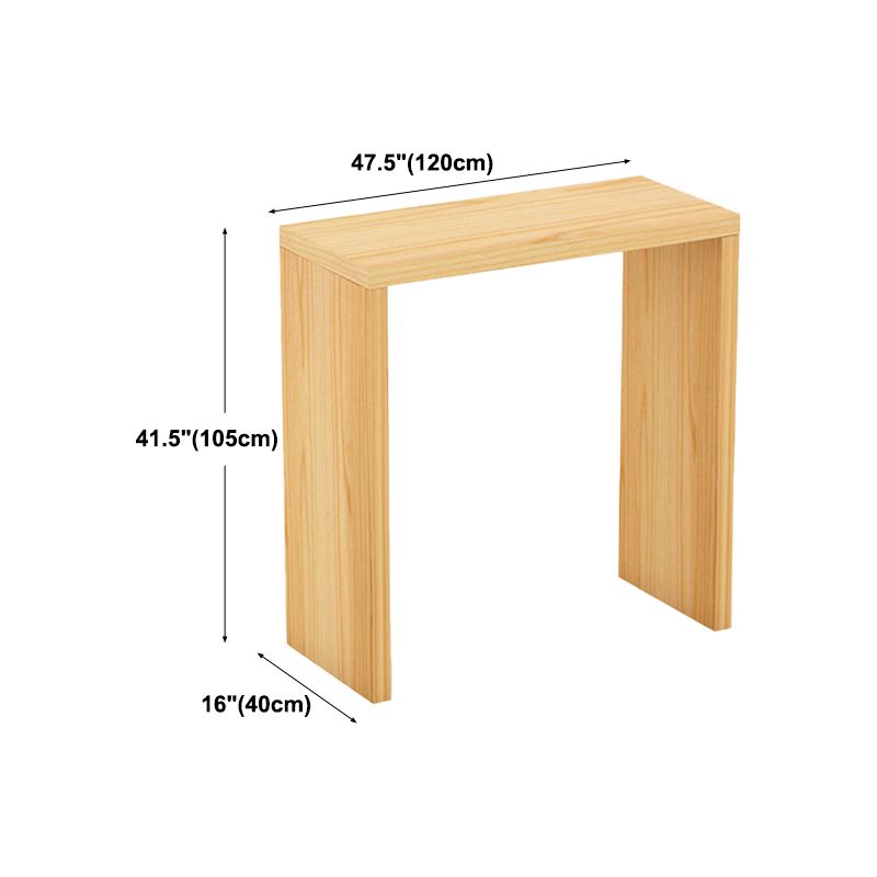 Wood Indoor Bistro Bar Height Cocktail Table Double Pedestal Counter Table