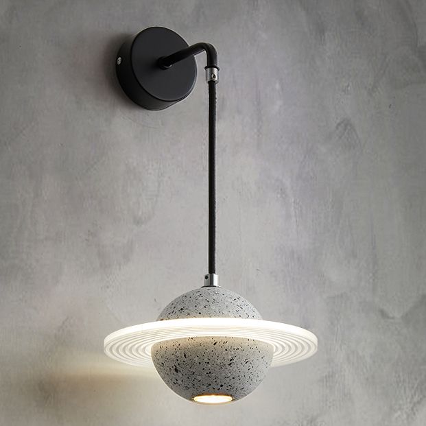 Zeitgenössische Wandleuchter moderner Zement Planet Boy Room Wandmontage Leuchte