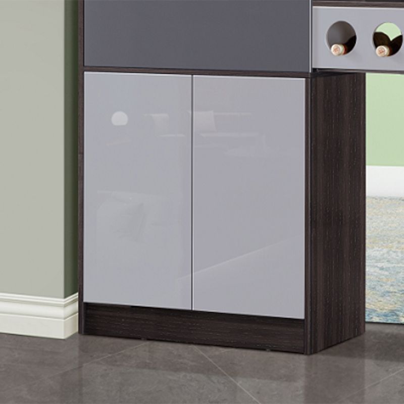 Contemporary Style 1/2 Pieces Wood Rectangular Bar Table Set for Dining Room