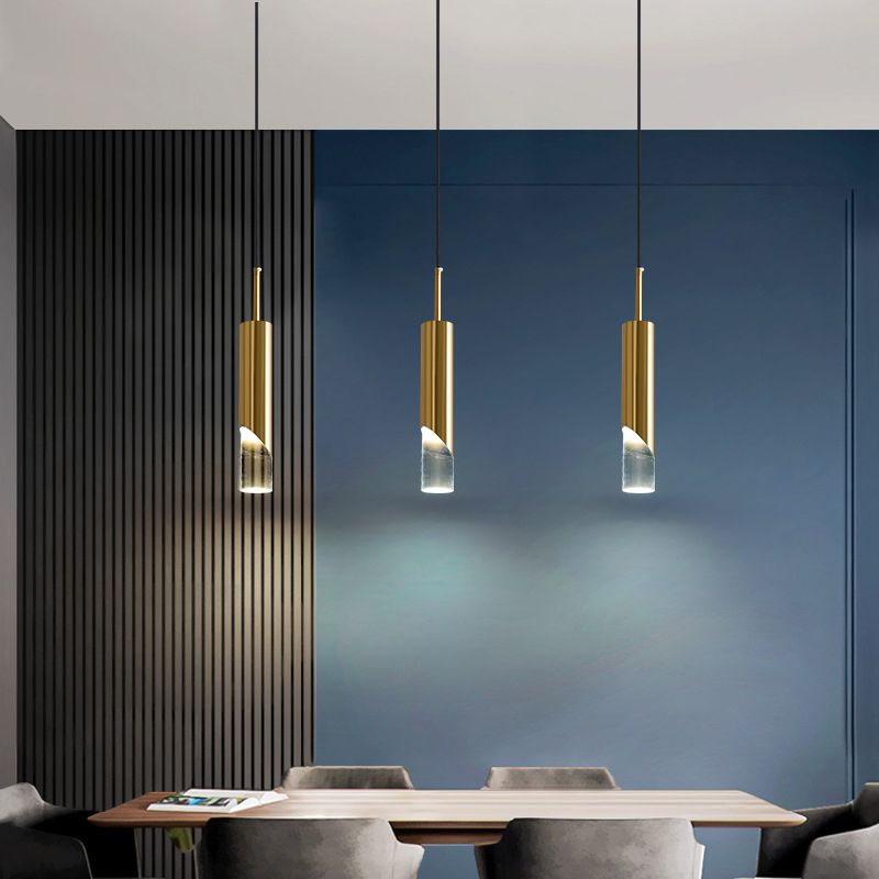 Luce a soffitto cilindro Luce minimalista a LED acrilico a pendente sospeso per camera da letto