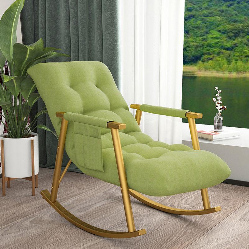Glam Lazy Sofa Rocking Chair Indoor Rocking Chair with Cushion