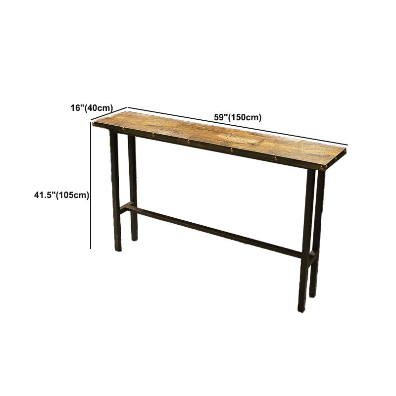 Industrial Style Bar Table Wood Bar Dining Table for Coffee Room