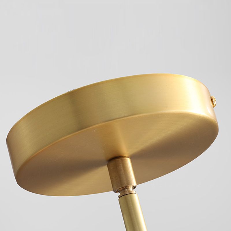 6 lichten goud kroonluchter licht moderne eenvoud witte glasbol schaduwverlichting armaturen